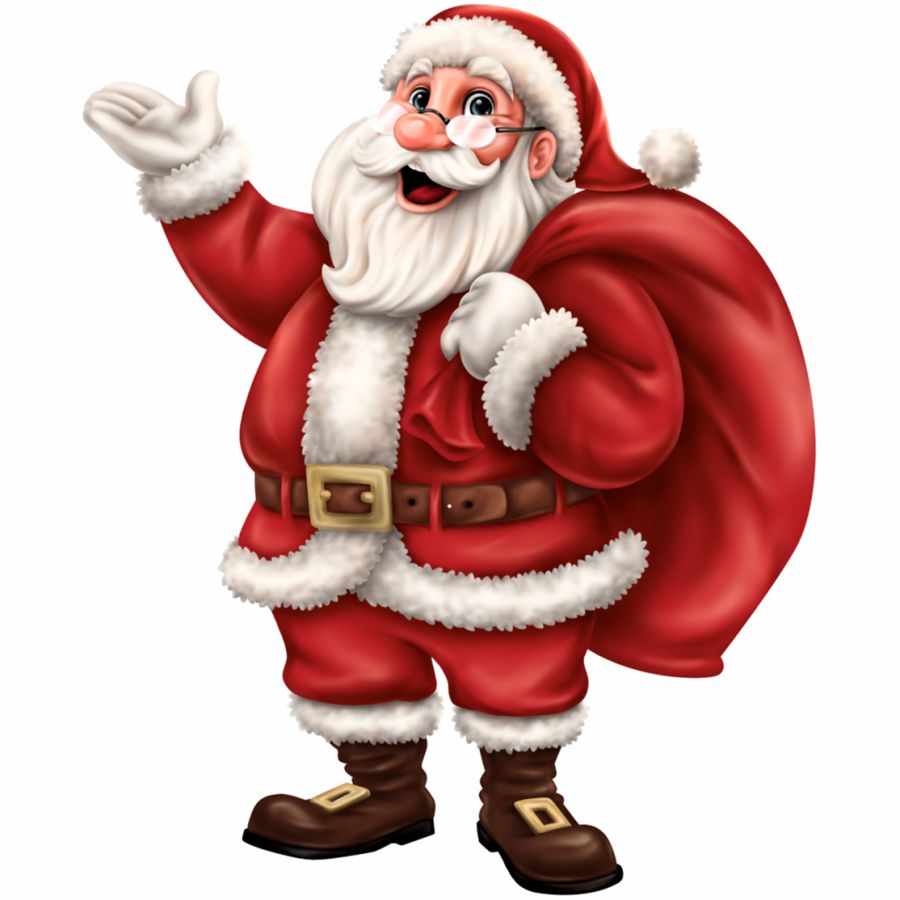 clipart papai noel colorido
