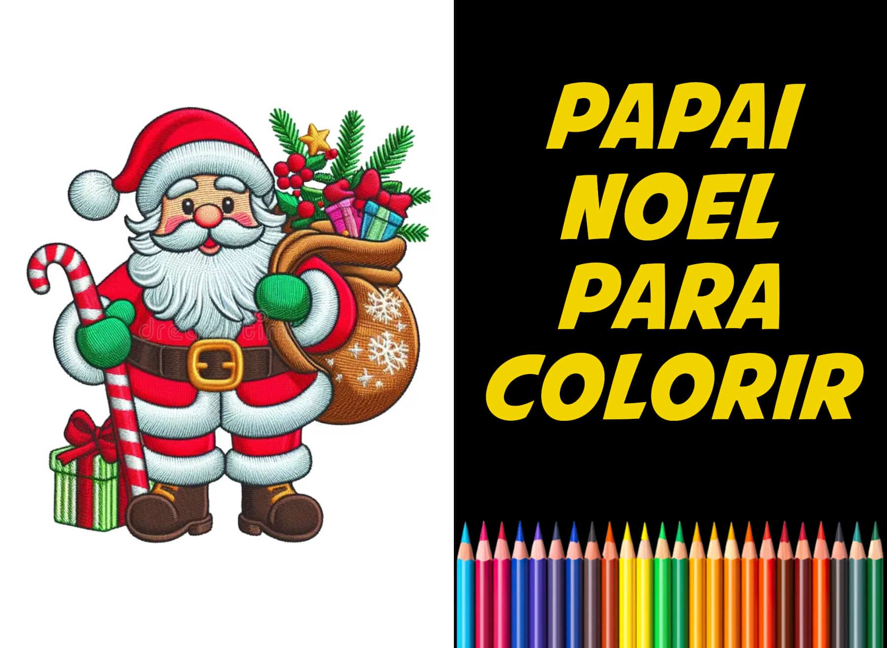 ilustração papai noel para festa infantil