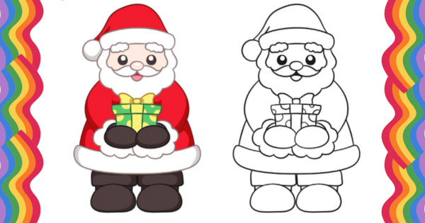 clipart papai noel colorido