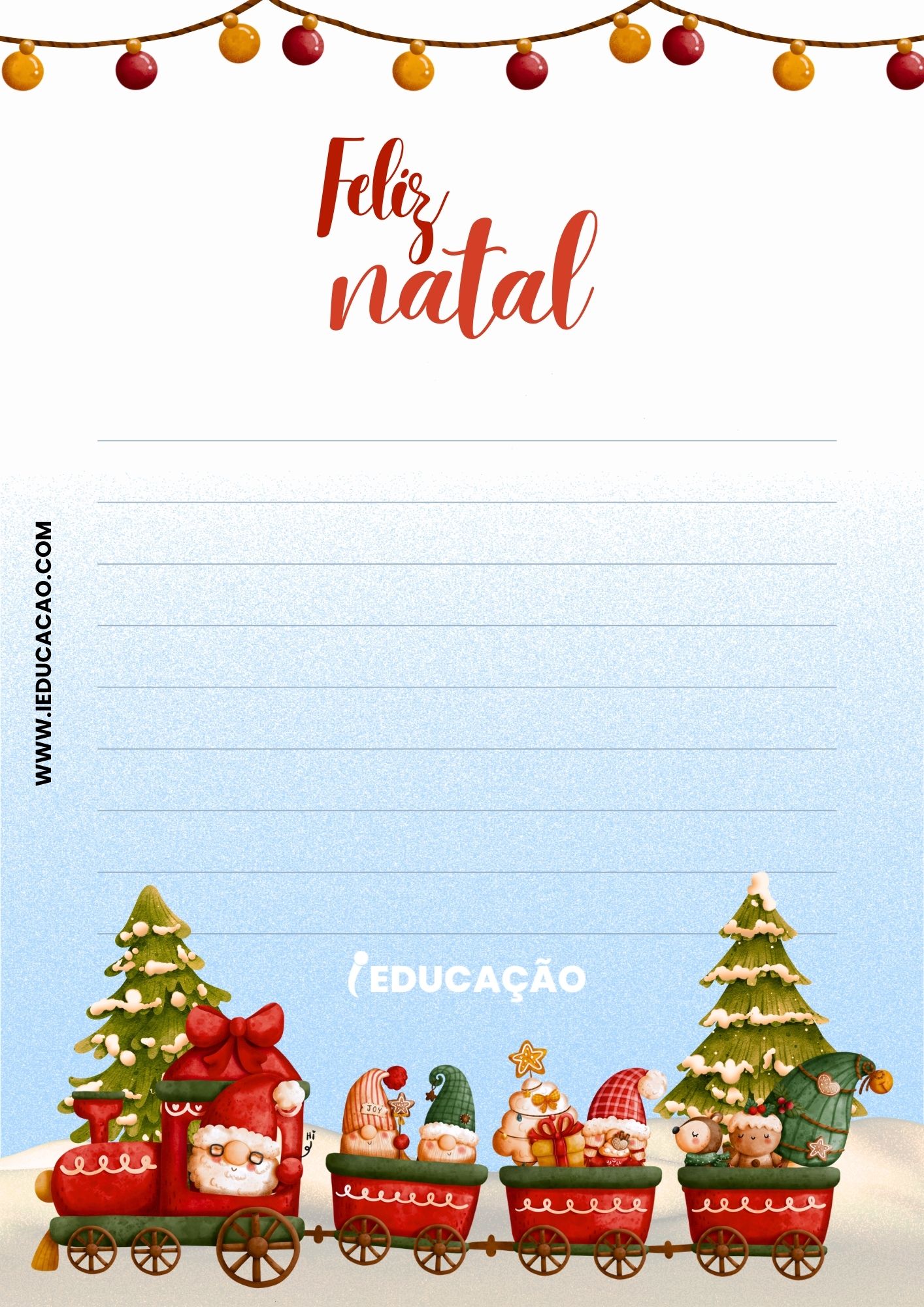 papel de carta para colorir infantil
