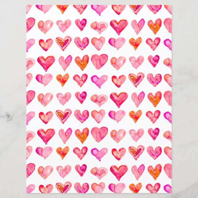 papel decorado coração para imprimir