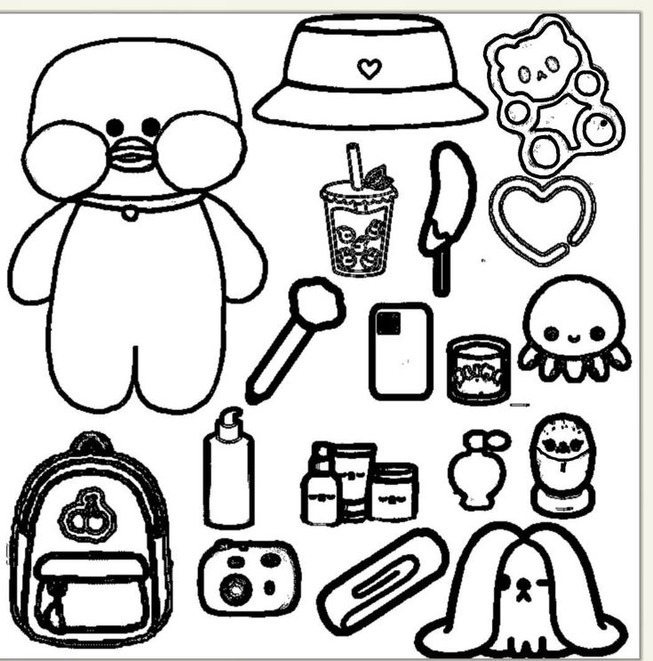 paper duck para colorir grátis