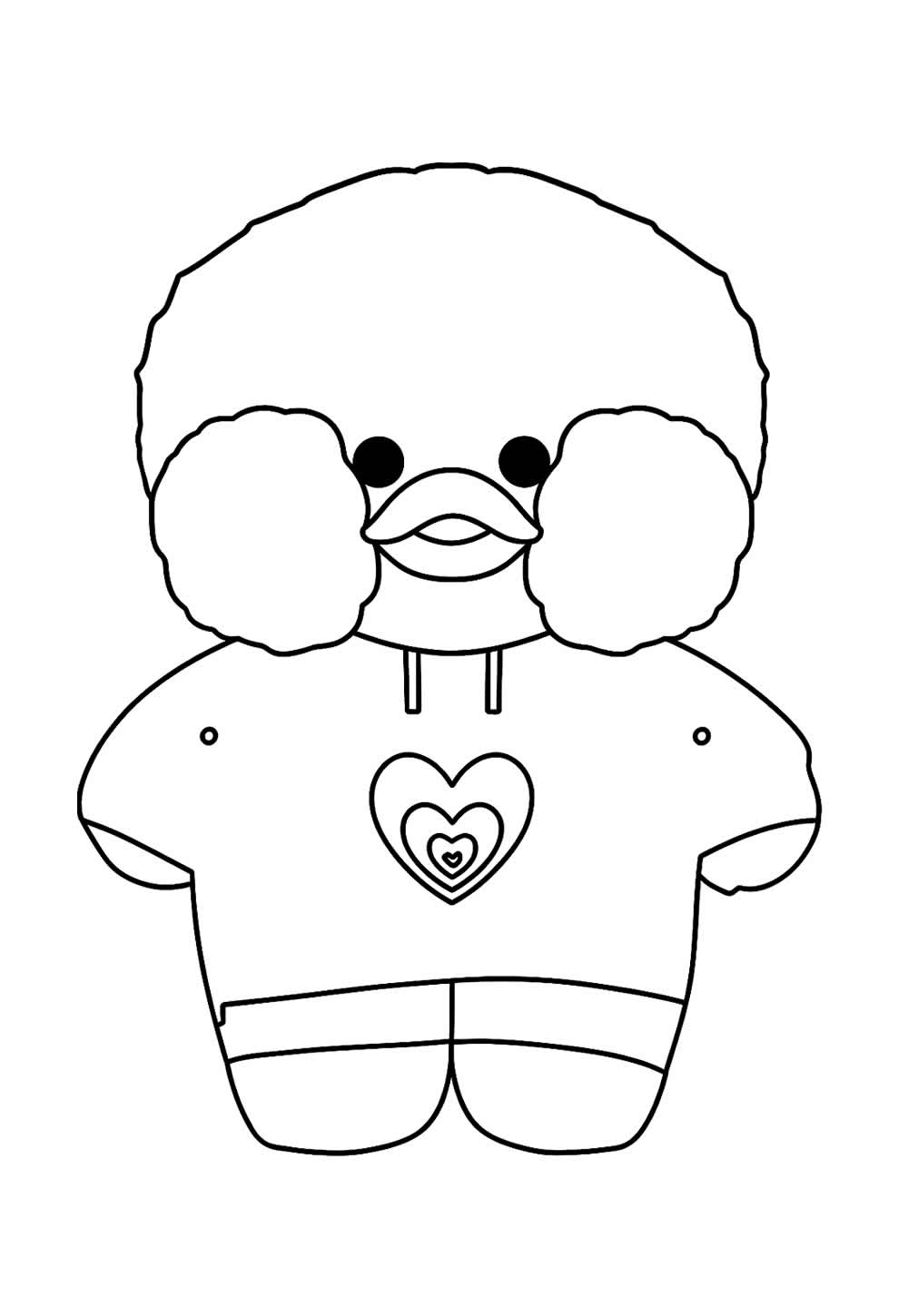 colorir patinho de papel