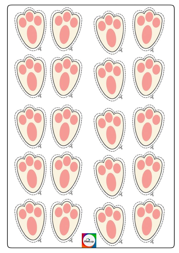 patinhas de coelho pascoa