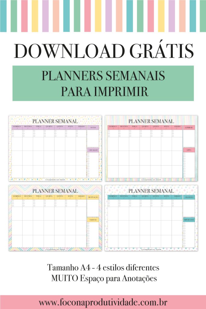 modelo de planejamento semanal