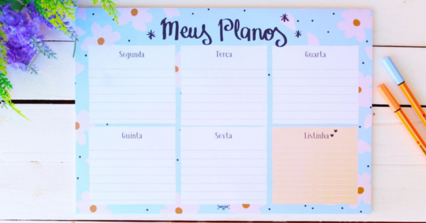 template de planner semanal