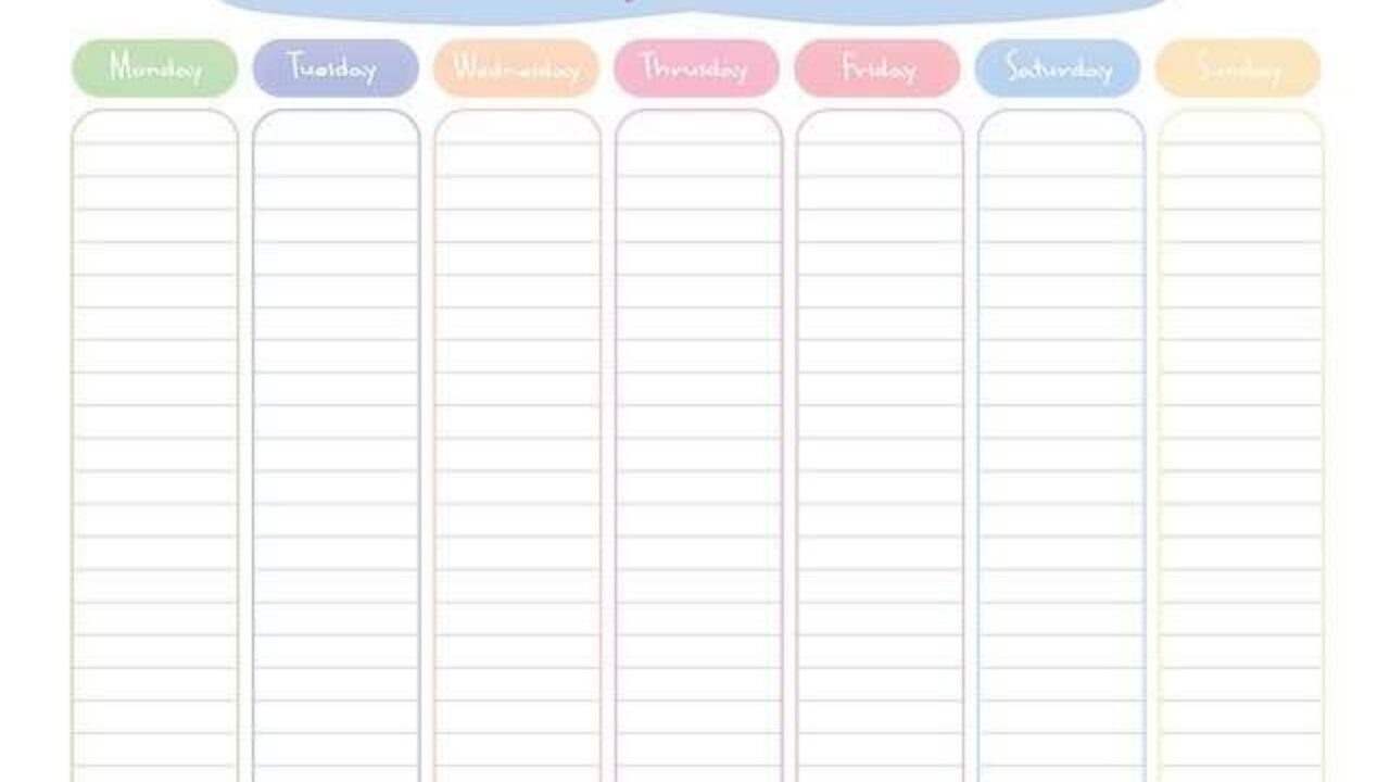 agenda semanal para imprimir