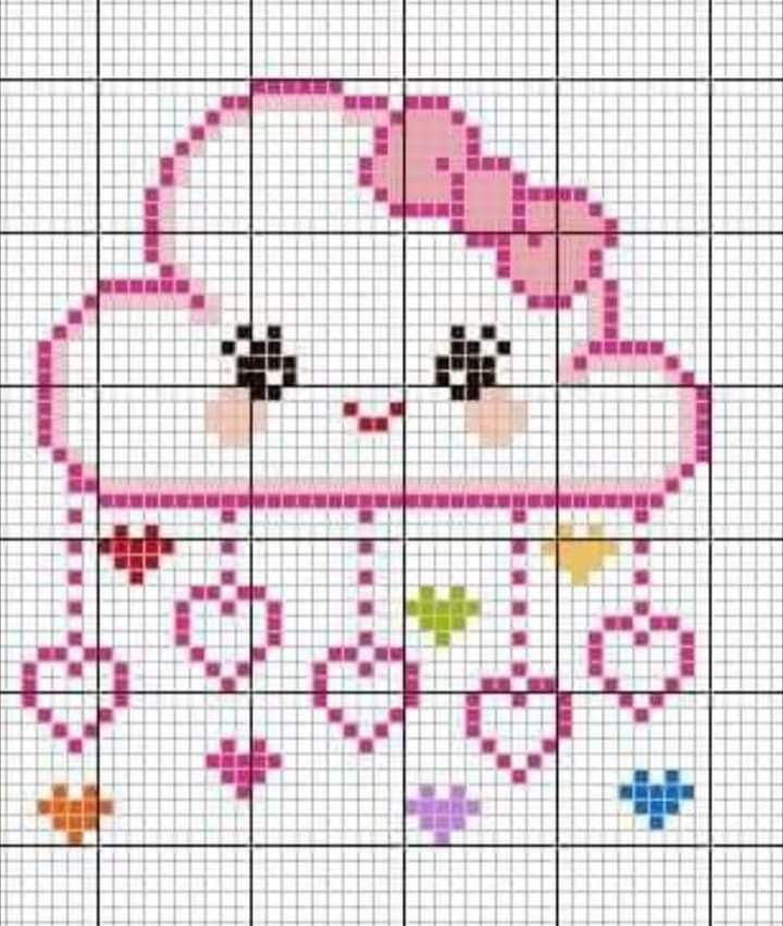 gráficos de ponto cruz para bebês