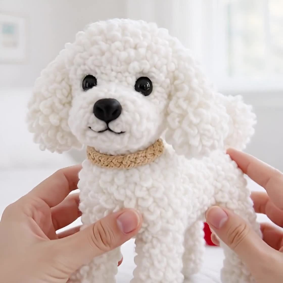 poodle amigurumi olhos de segurança