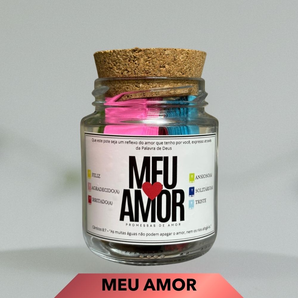 pote de mensagens de amor