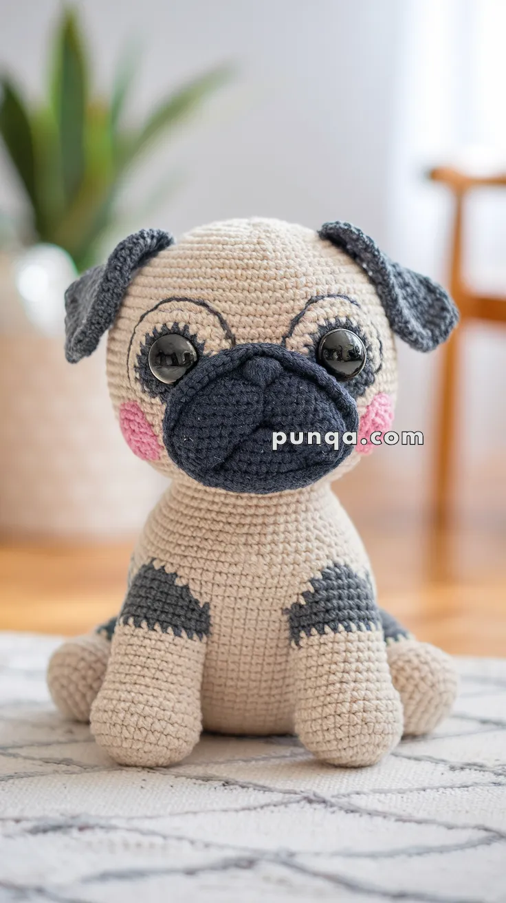 pug amigurumi tutorial