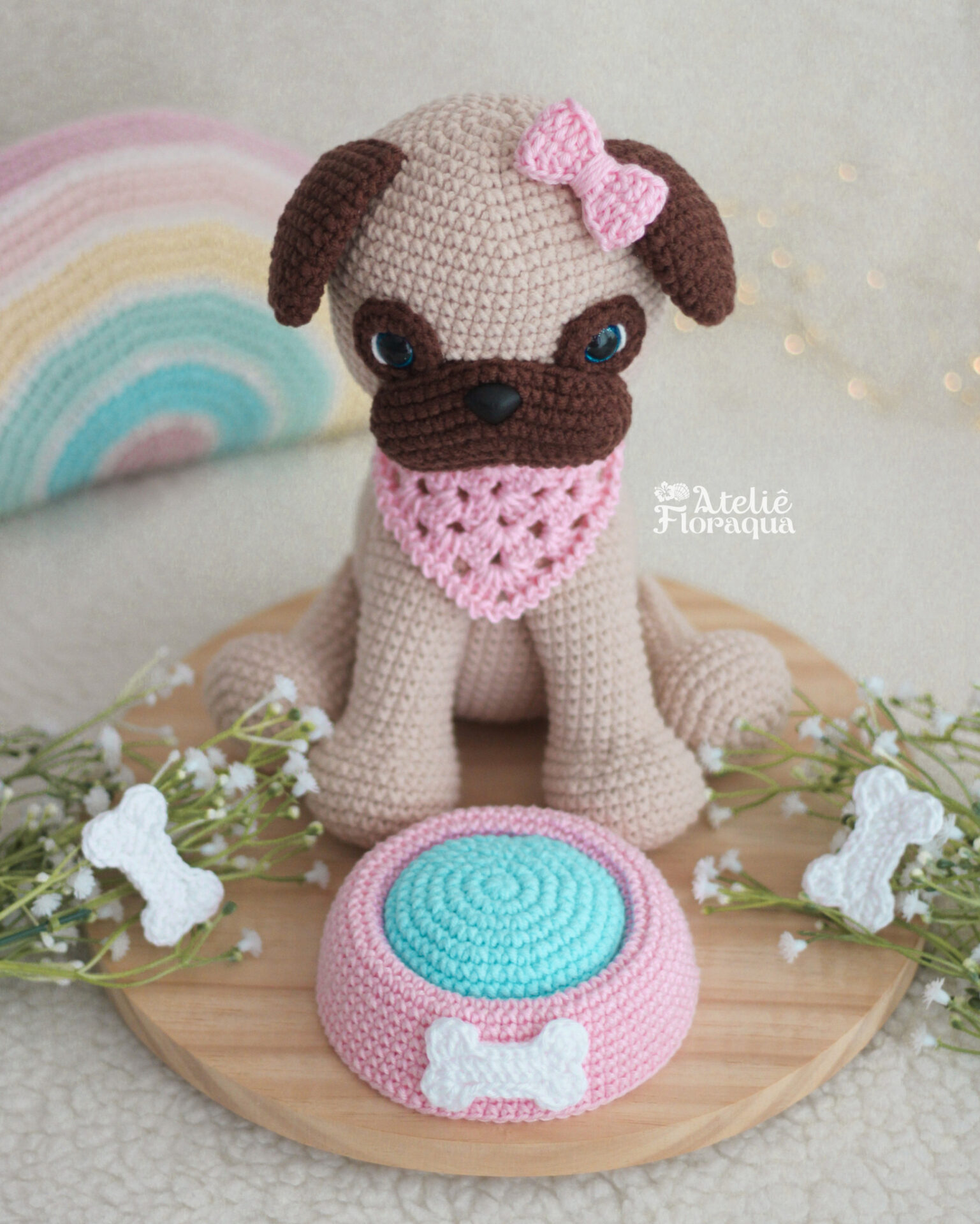 pug amigurumi grátis
