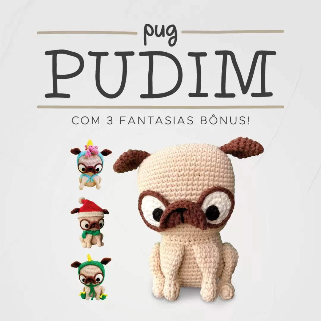 pug amigurumi vídeo