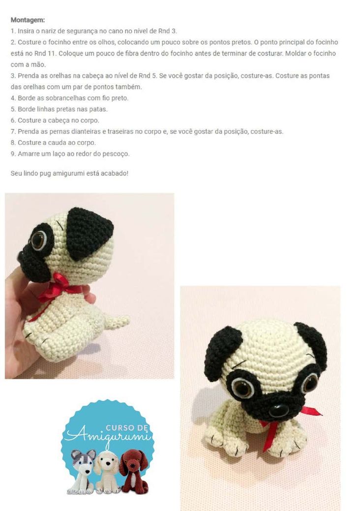 pug amigurumi fácil