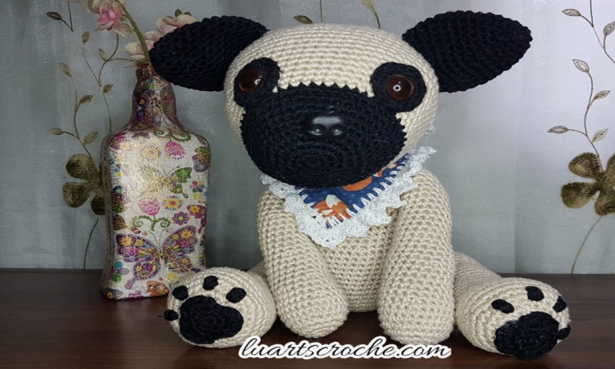 como fazer pug de crochê