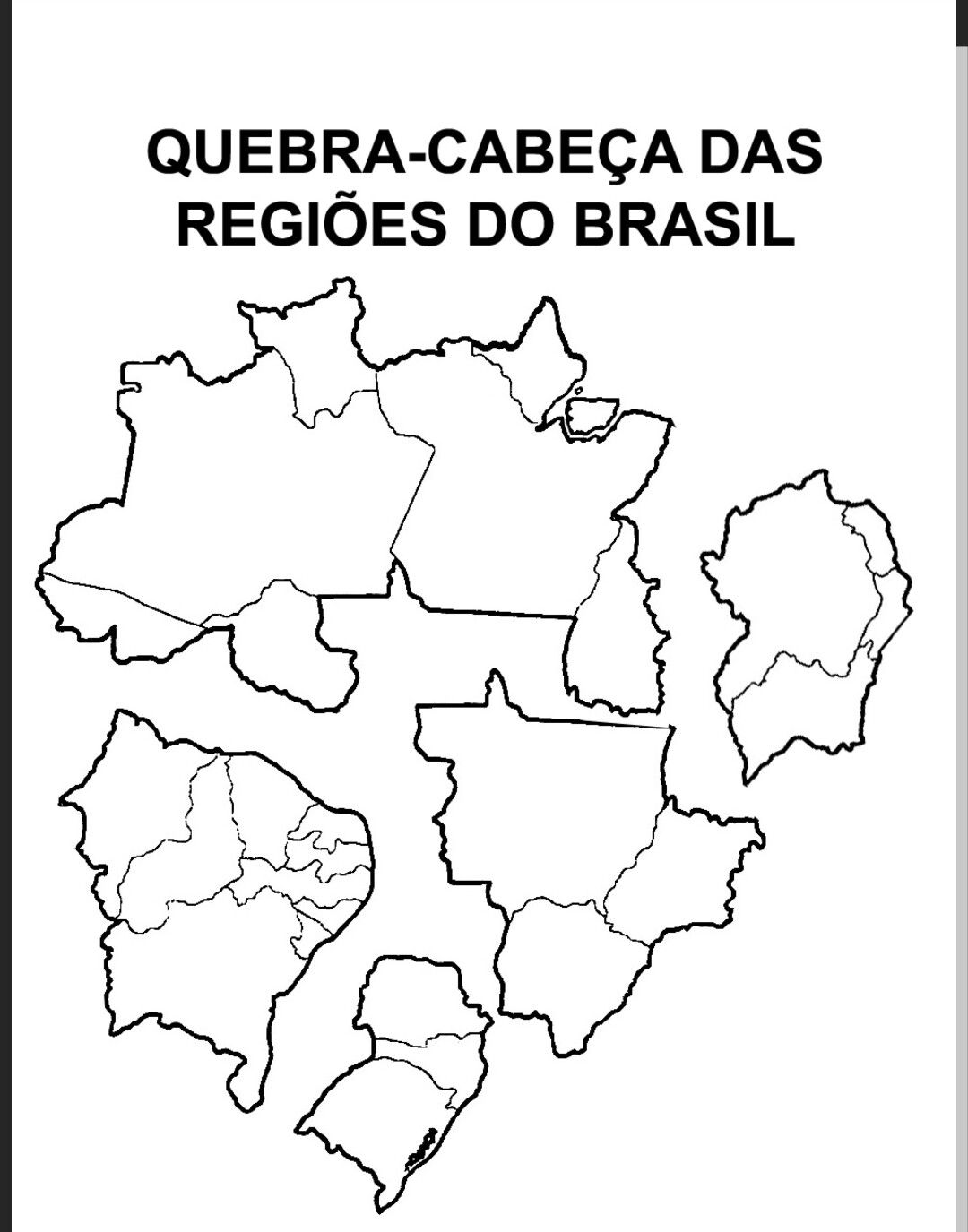 atividade geografia regiões brasil