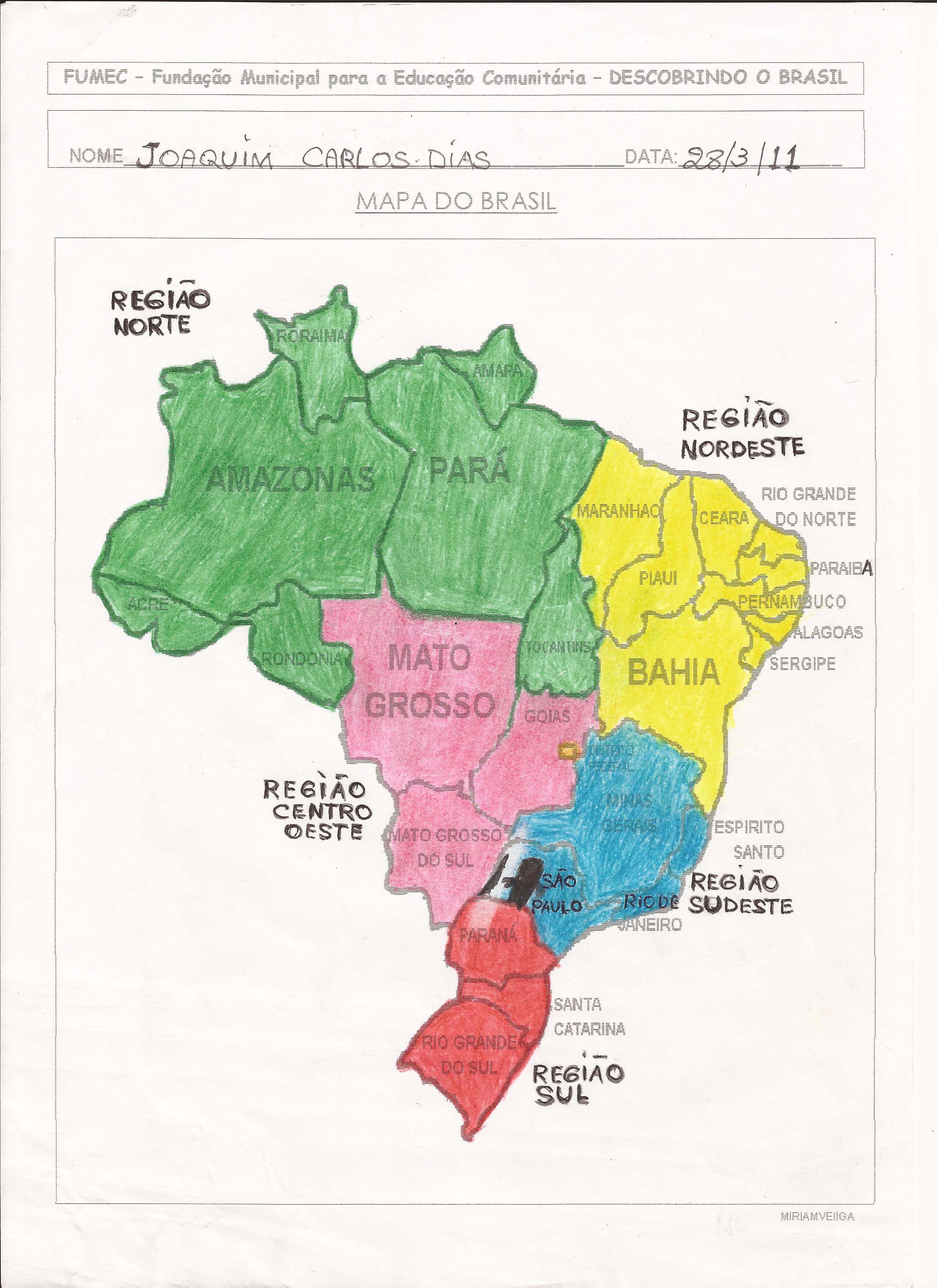 colorir mapa estados brasileiros