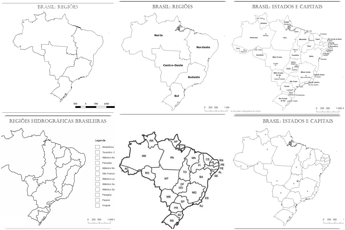 mapa mudo brasil estados para colorir