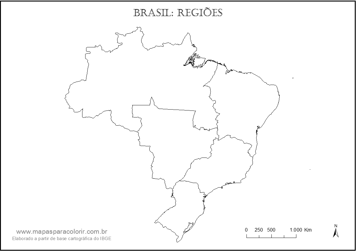mapa mudo brasil estados para colorir