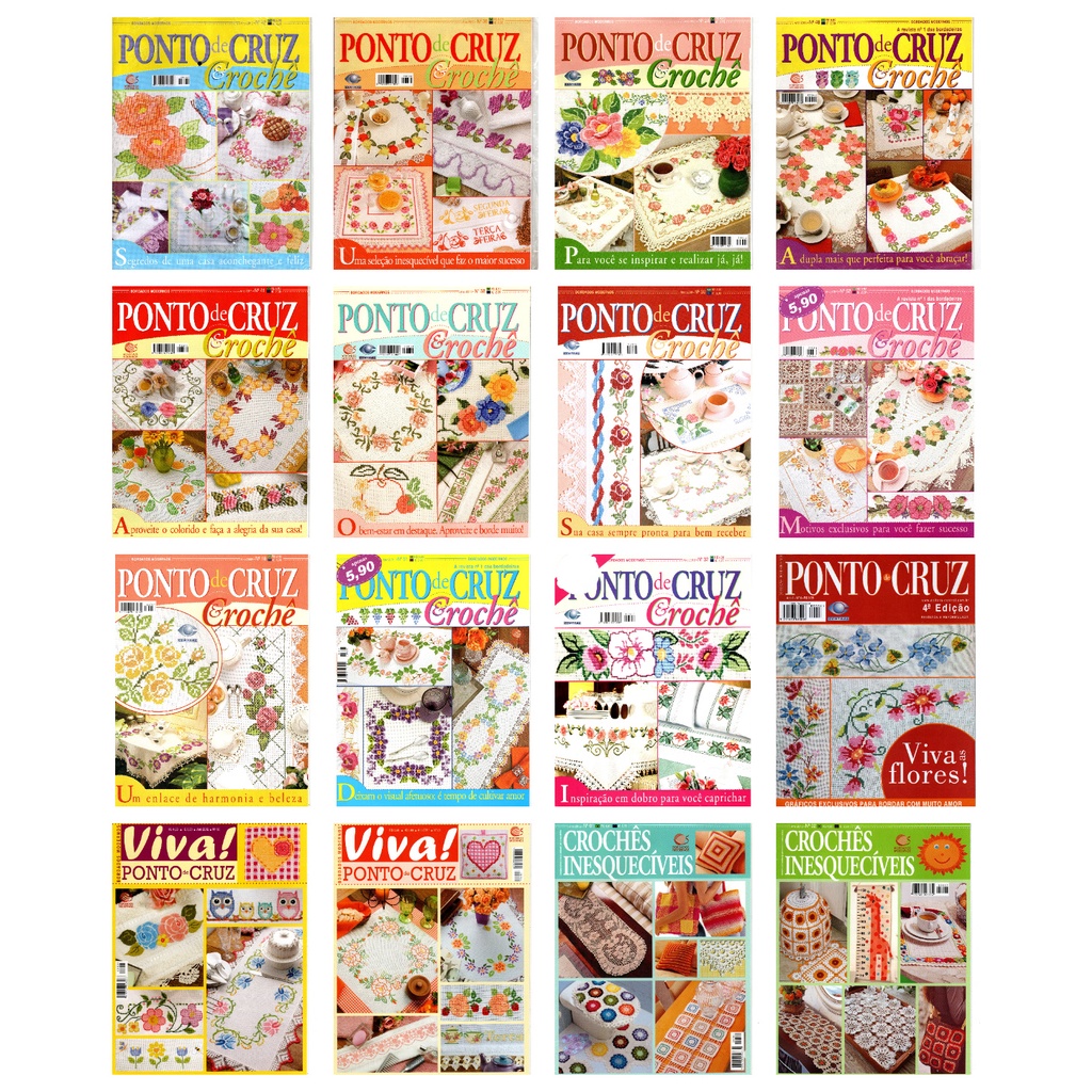 revistas de bordado ponto cruz infantil