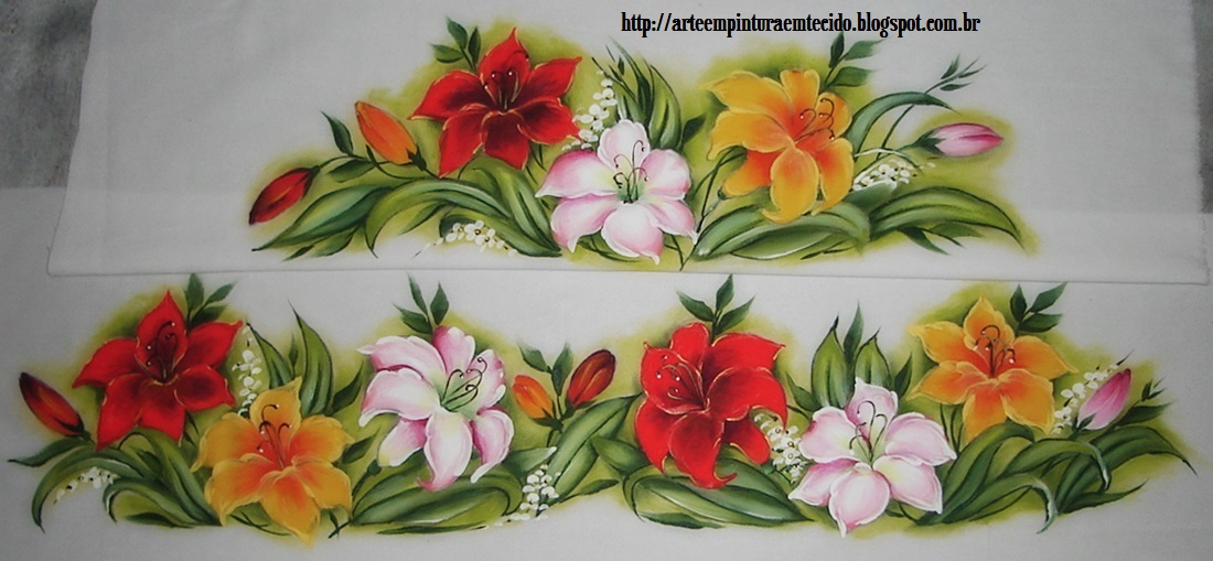 moldes de flores para pintura em tecido