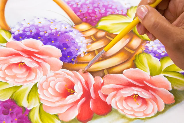 desenhos de flores para pintar em pano de prato