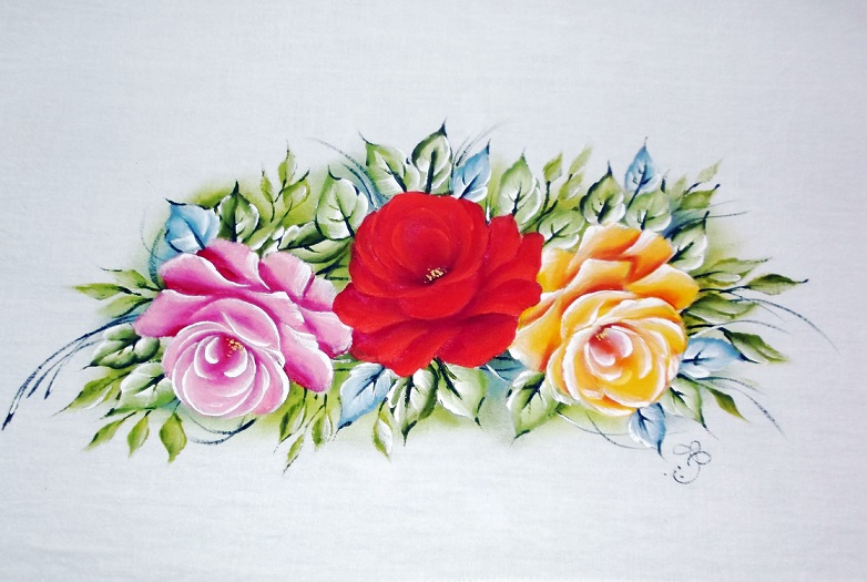 desenhos de flores para pintar em pano