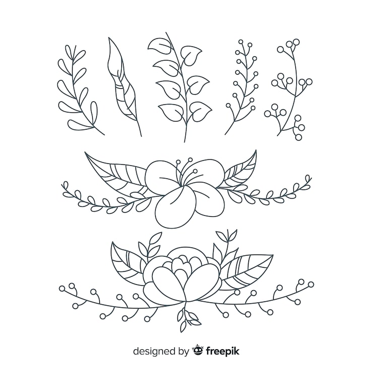 riscos de flores para pintura