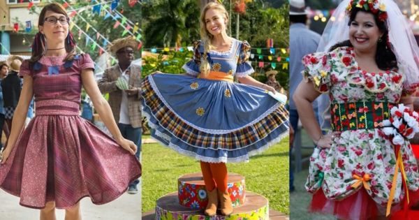 roupa caipira feminina improvisada