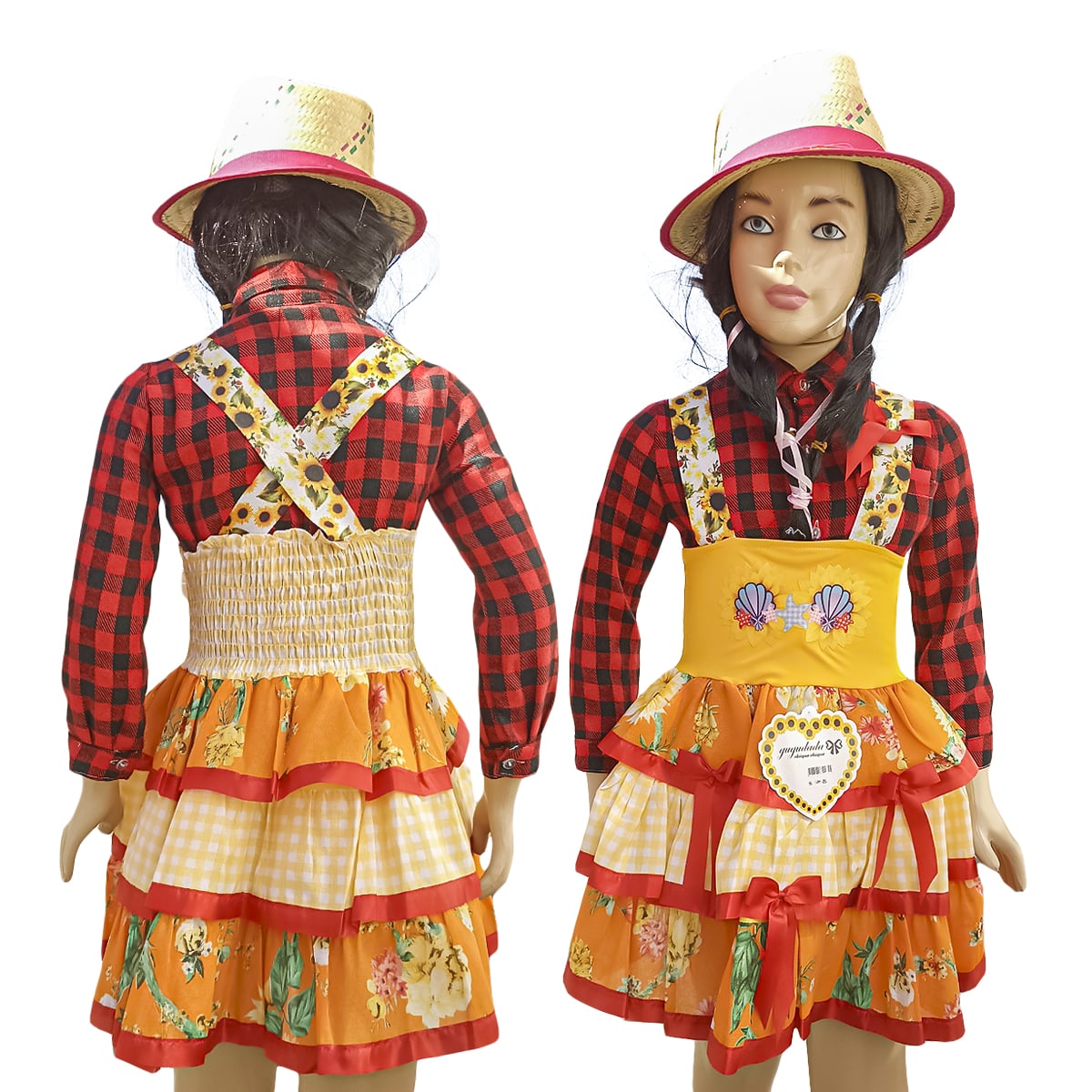 customizar roupa festa junina criança