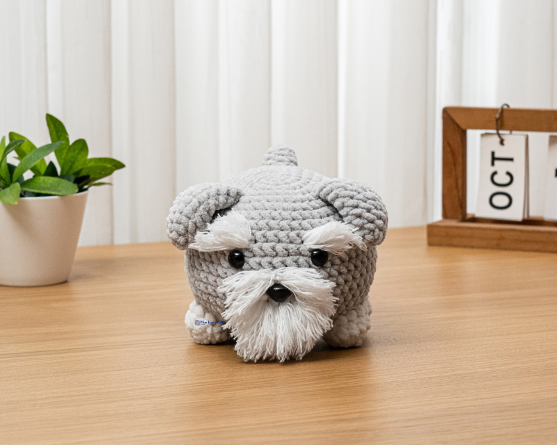 Schnauzer amigurumi sobrancelha