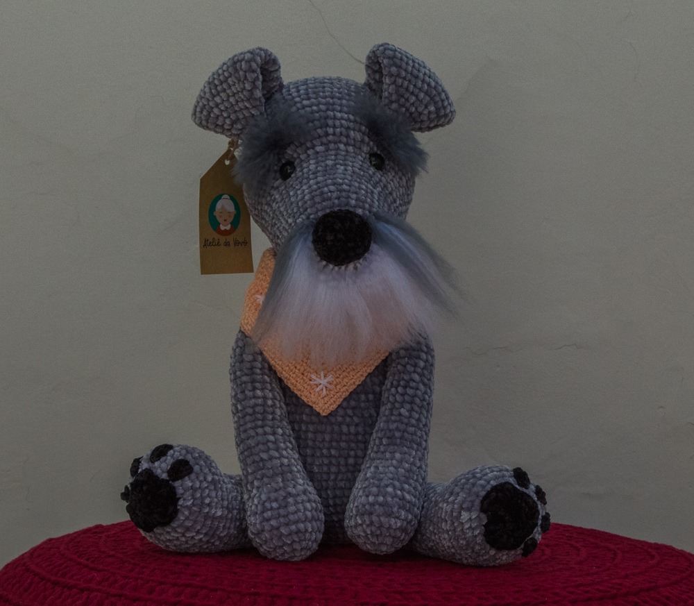 Schnauzer amigurumi como fazer