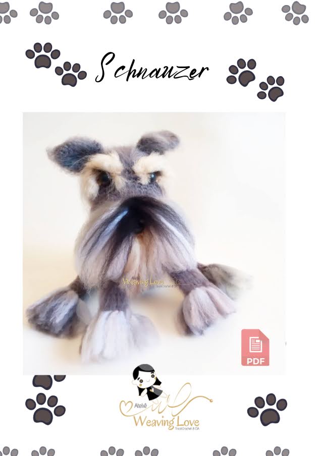 Schnauzer amigurumi pequeno