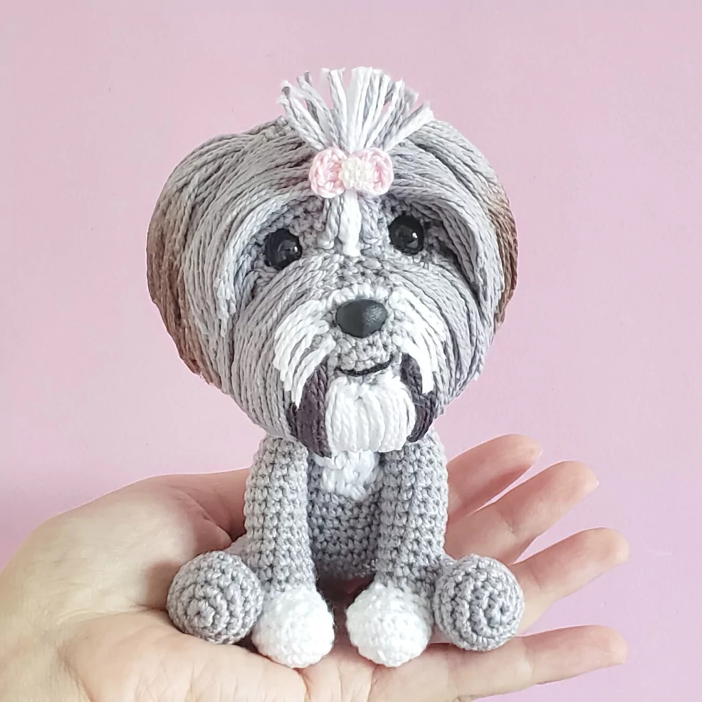 amigurumi cachorro shih tzu