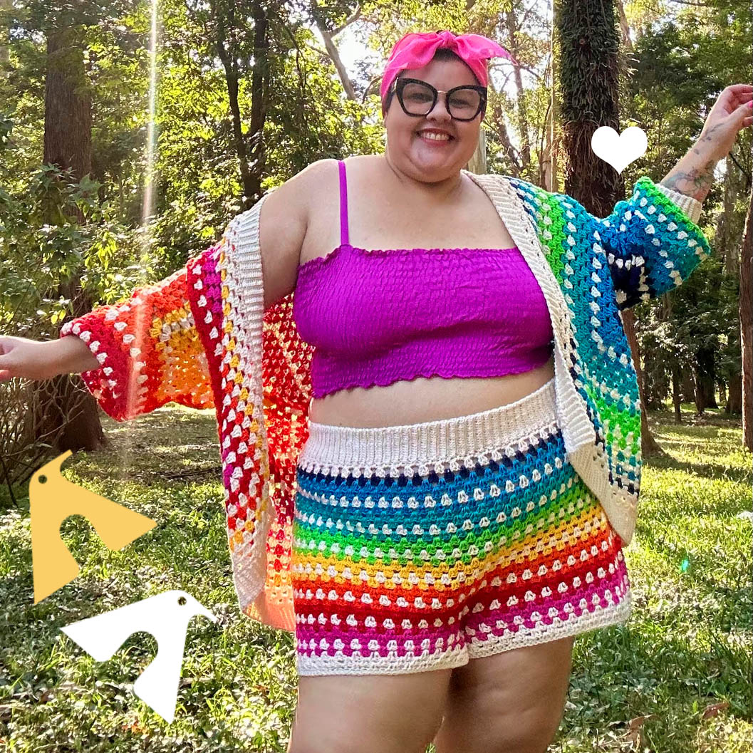 shorts de verão artesanal