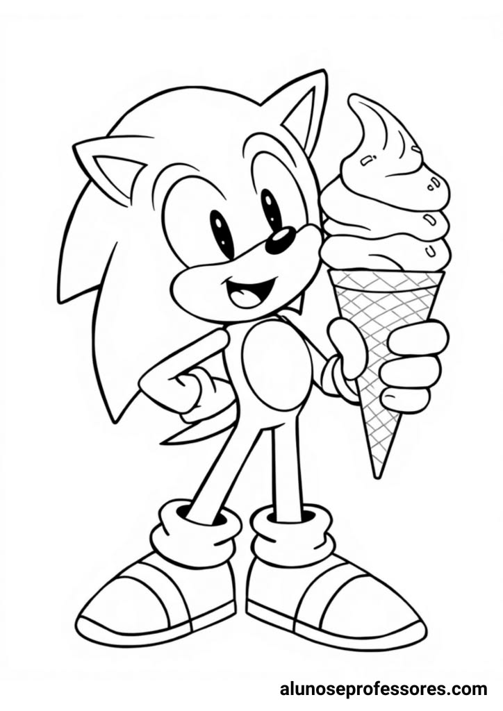 desenhos do Sonic para imprimir grátis