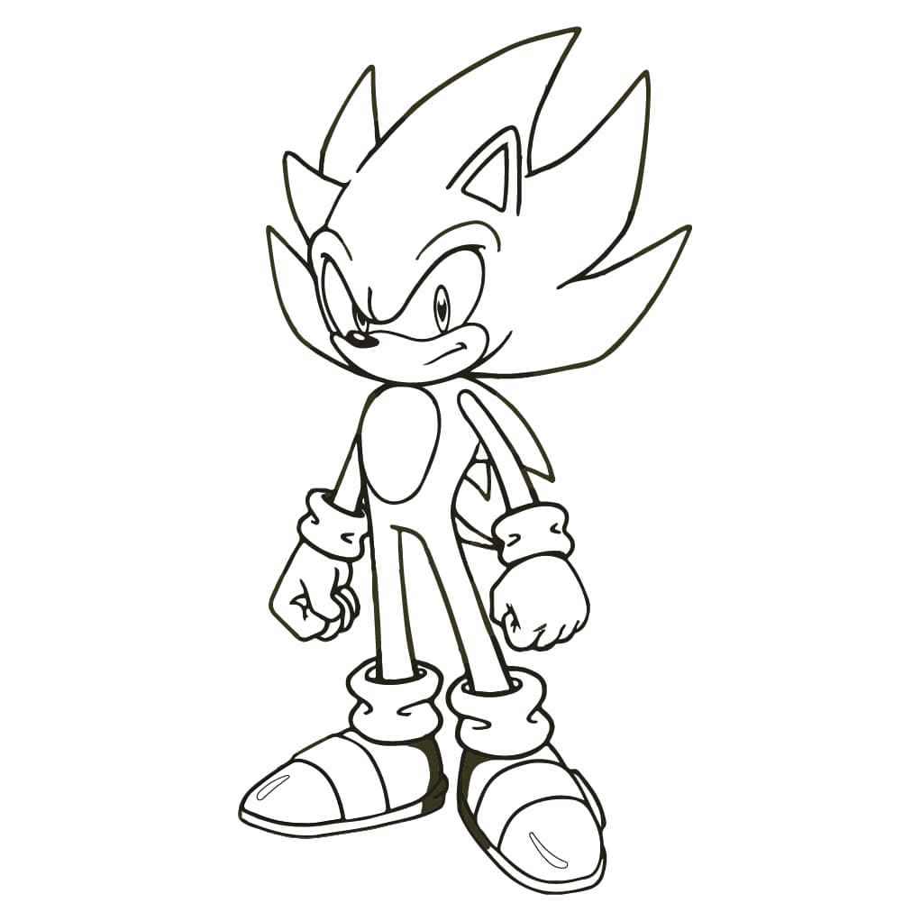Sonic em PDF para colorir