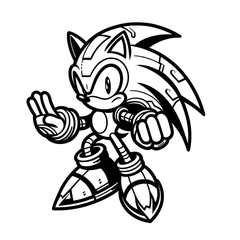 moldes do Sonic para colorir