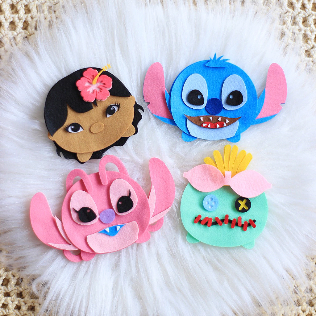 desenho stitch feltro