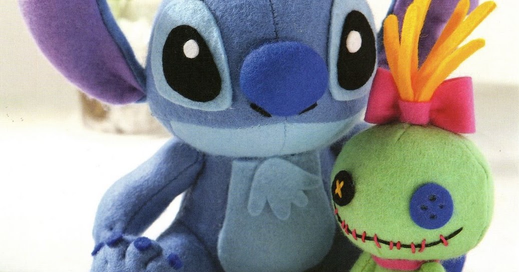 molde stitch feltro para imprimir grátis