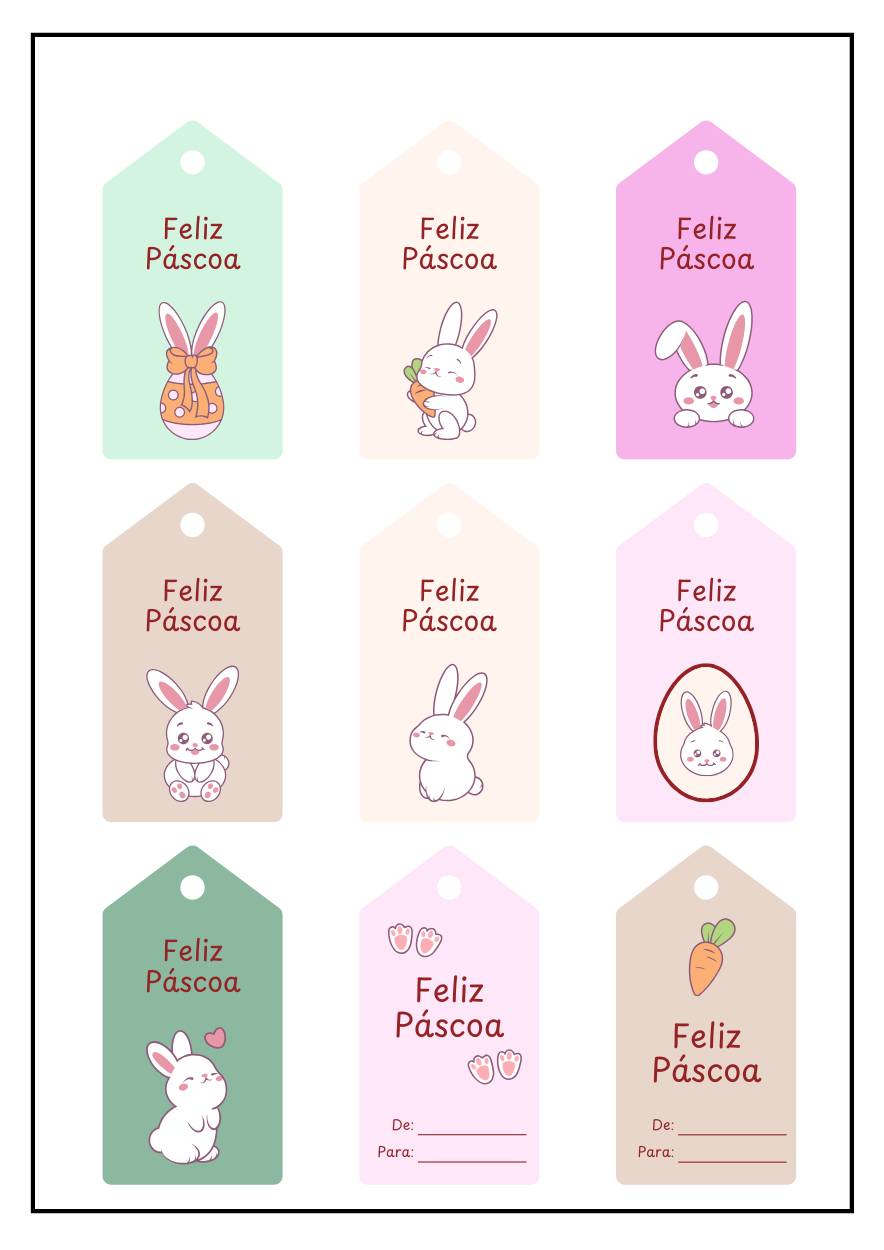 como fazer tag de pascoa
