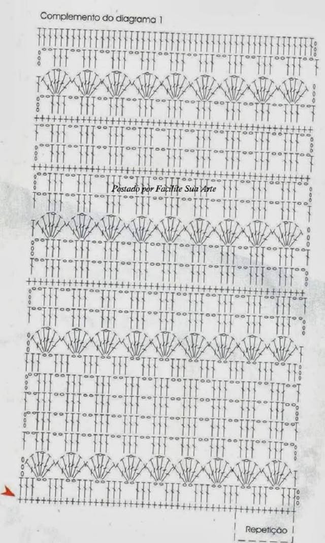 molde tapete crochê