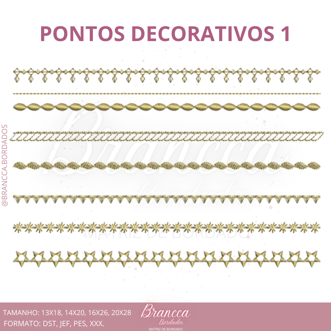diferentes tipos de bordado