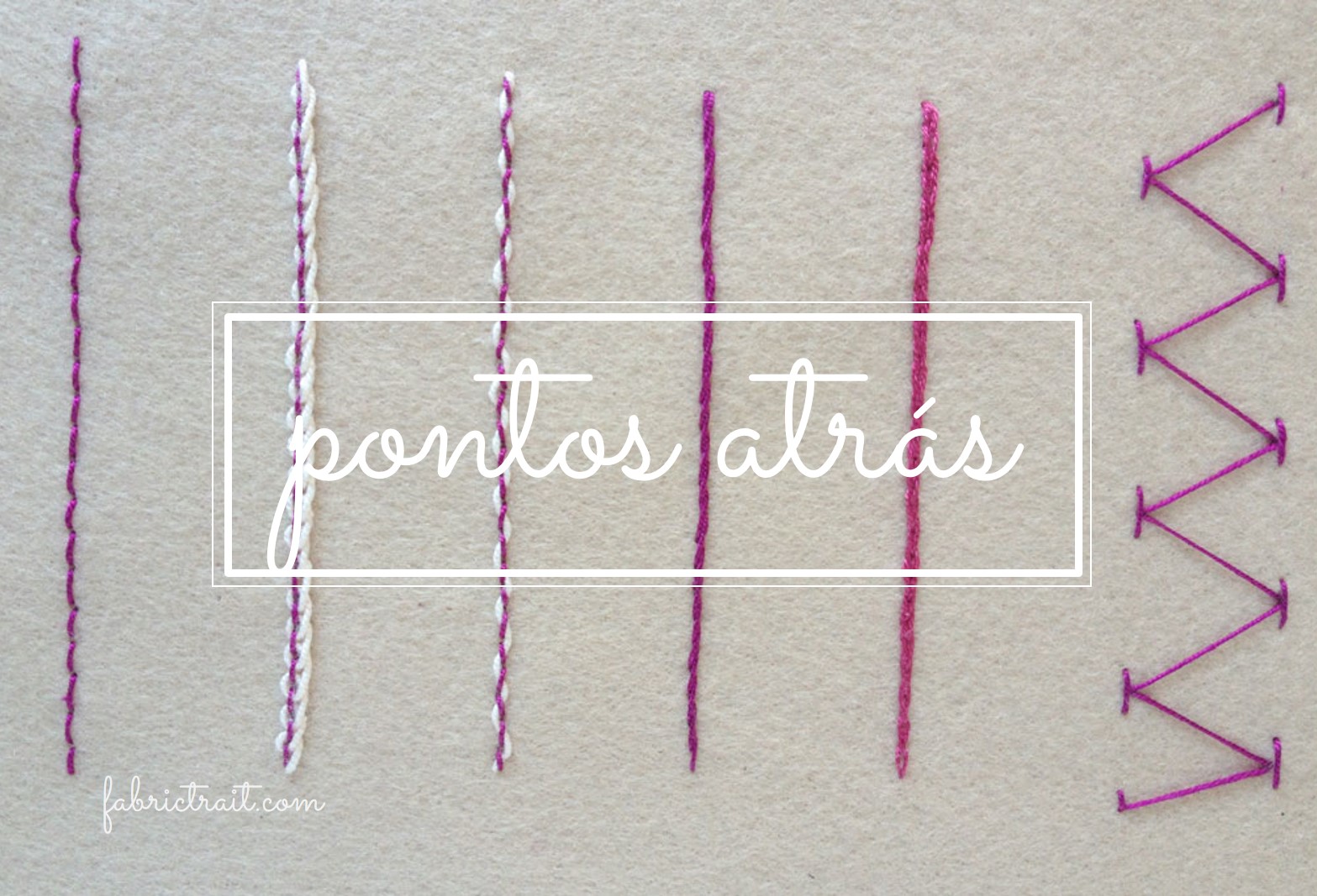 tipos de pontos de bordado a mão