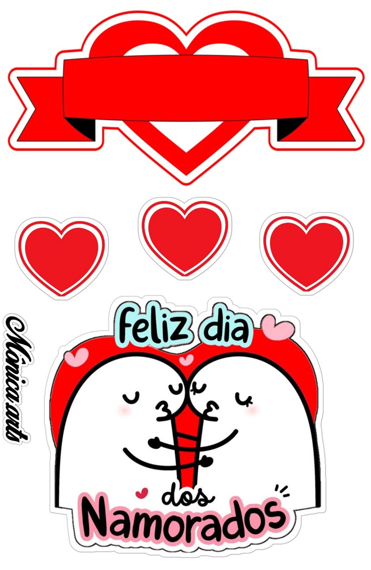 topo de bolo dia dos namorados flork