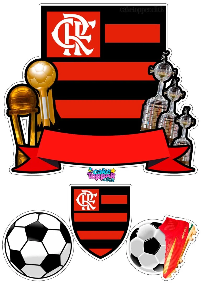topo de bolo flamengo feminino