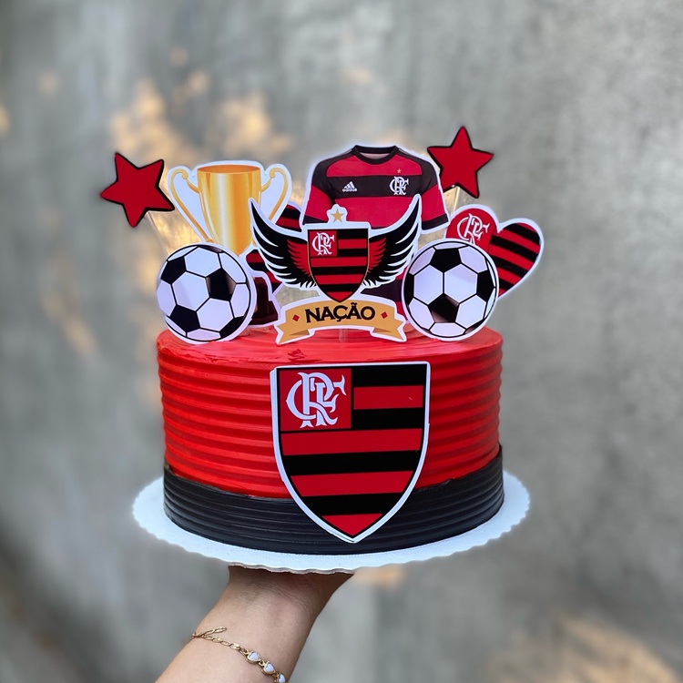 topo de bolo flamengo scrap