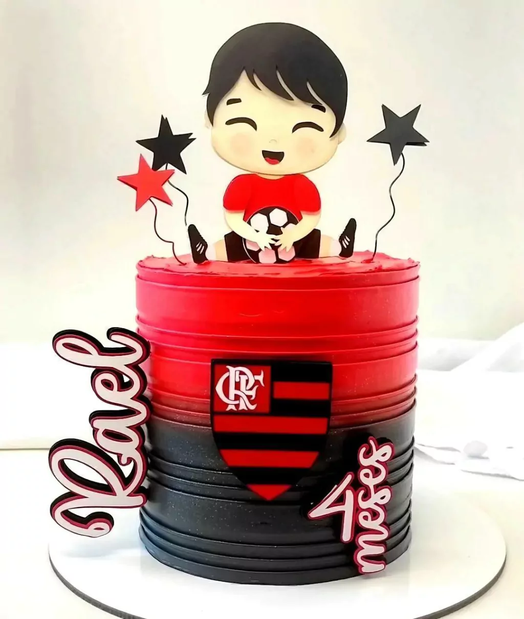 topo de bolo flamengo 3d