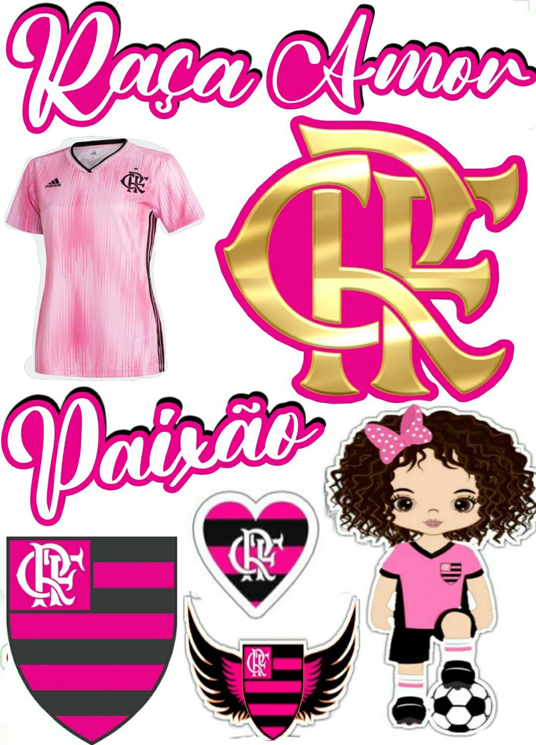 topo de bolo flamengo feminino