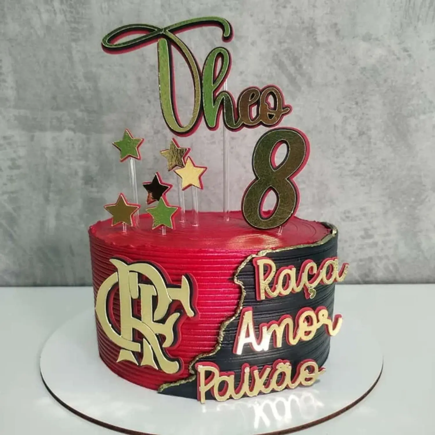 topo de bolo flamengo infantil feminino